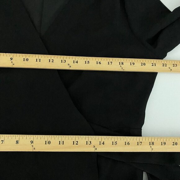 J. Crew Black Midi Wrap Dress - Picture 8 of 9